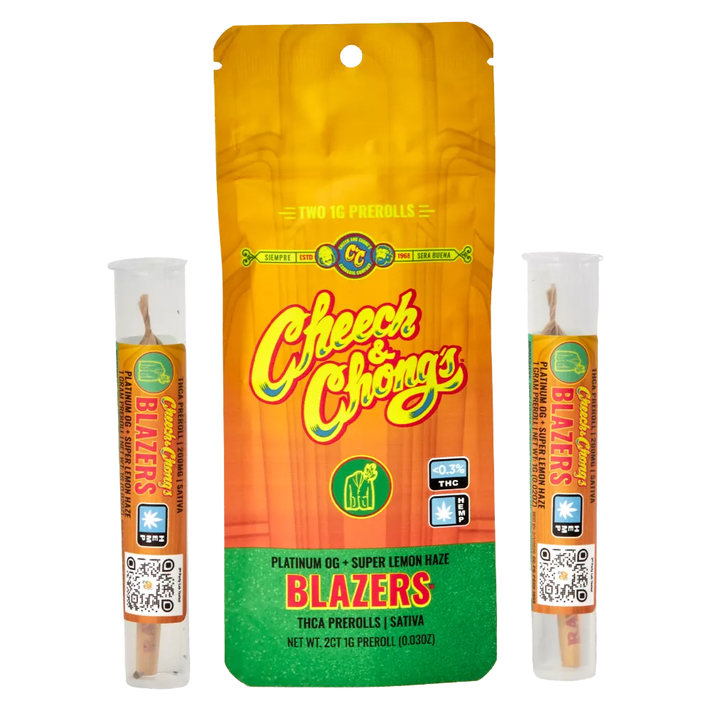 2 Prerolados | BLAZZERS – Cheech & Chong | THCA + HHC | 1 gr cada uno