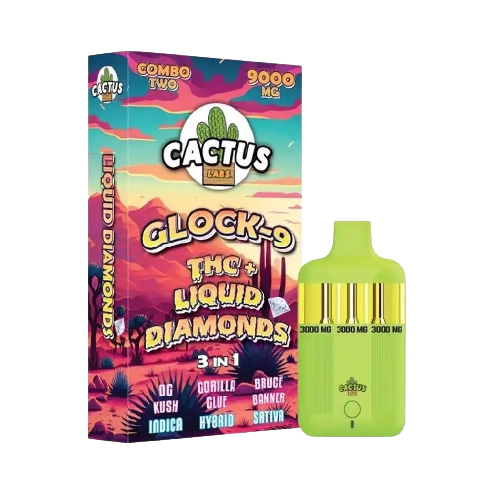 Cactus Glock- 9 | Vape desechable | THC Liquid Diamonds | 9.0 gramos