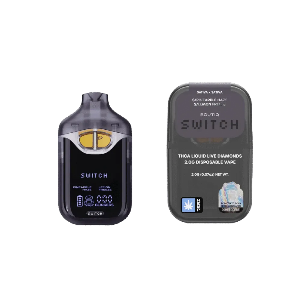 Boutiq | Vape Desechable Switch V4 Liquid Diamond Dual | Dos sabores en 1 | 2000 ml | Pluma de Wax