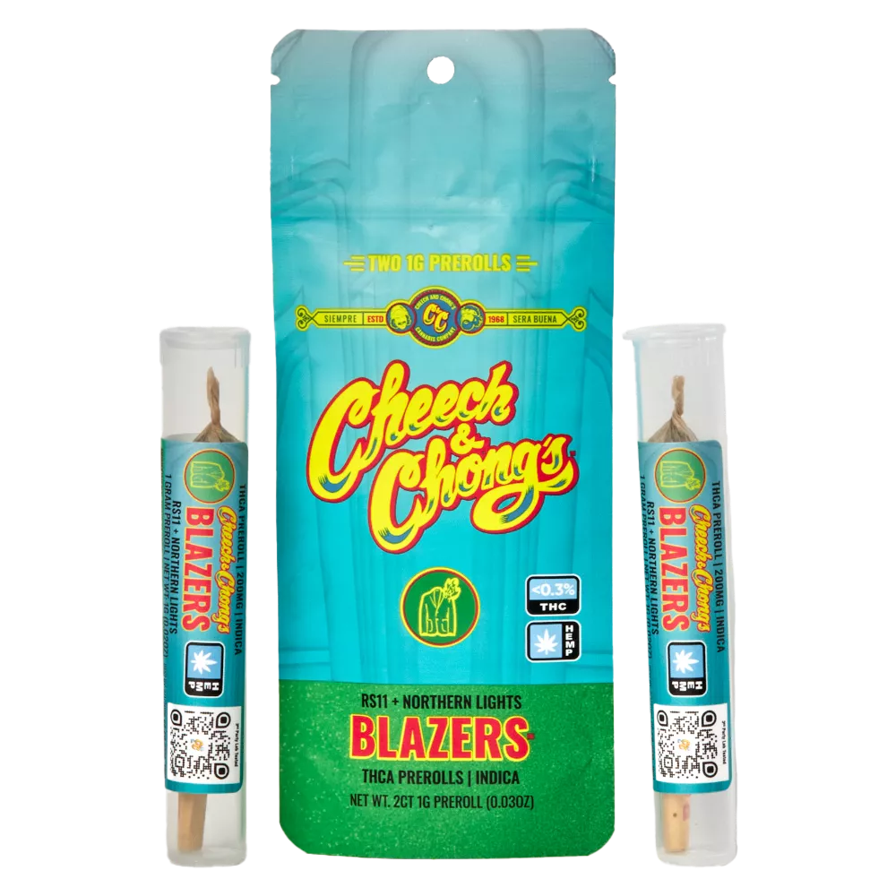 2 Prerolados | BLAZZERS – Cheech & Chong | THCA + HHC | 1 gr cada uno