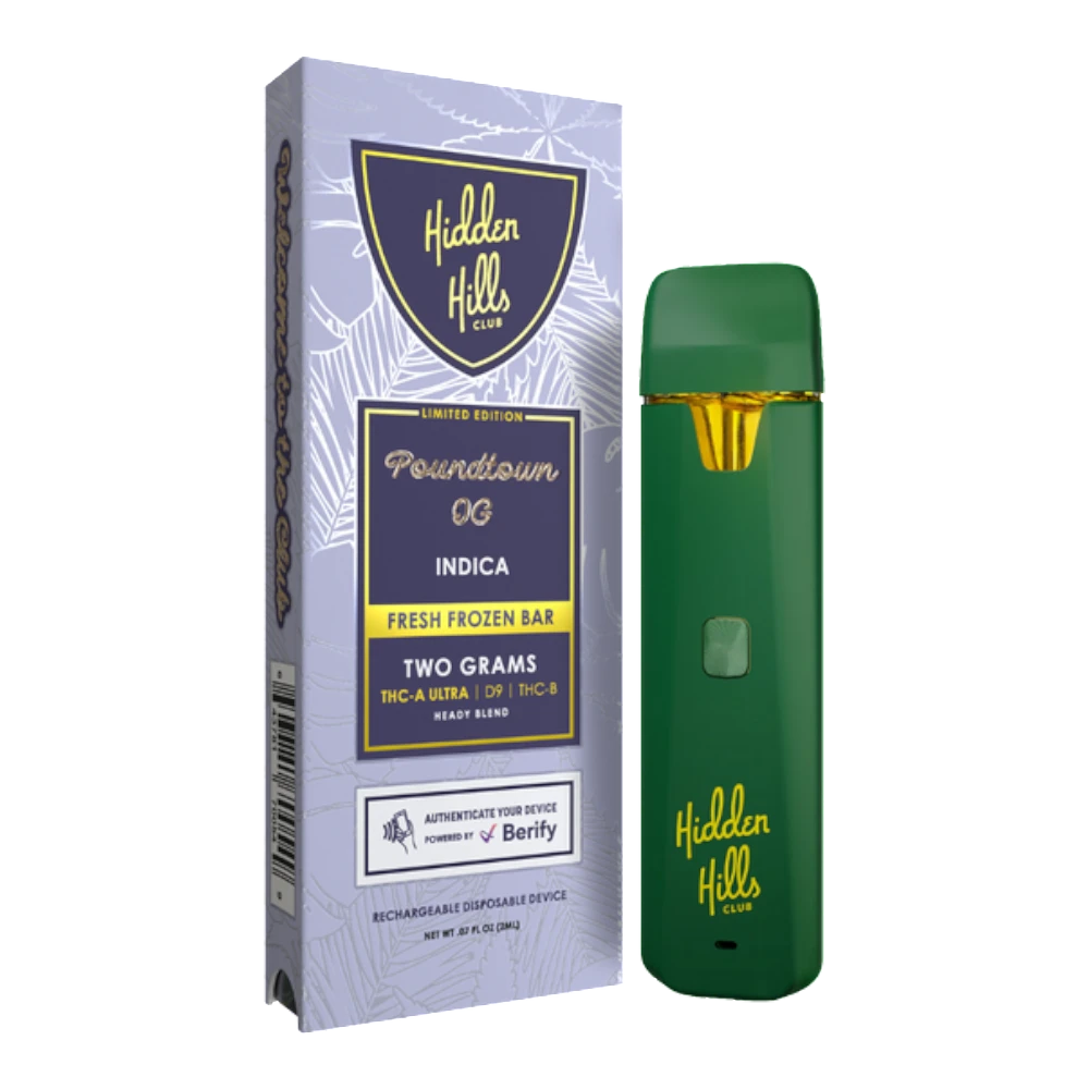 HIDDEN HILLS | Vape Desechable | Heady Blend | THC-A ULTRA + D9 + THC-B | 2 g