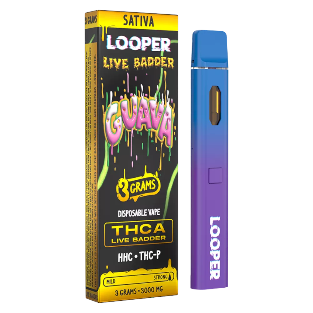 Vape Desechable | Looper LIVE BADDER Diamond THCA, HHC, THC-P y Terpenos | 3gr